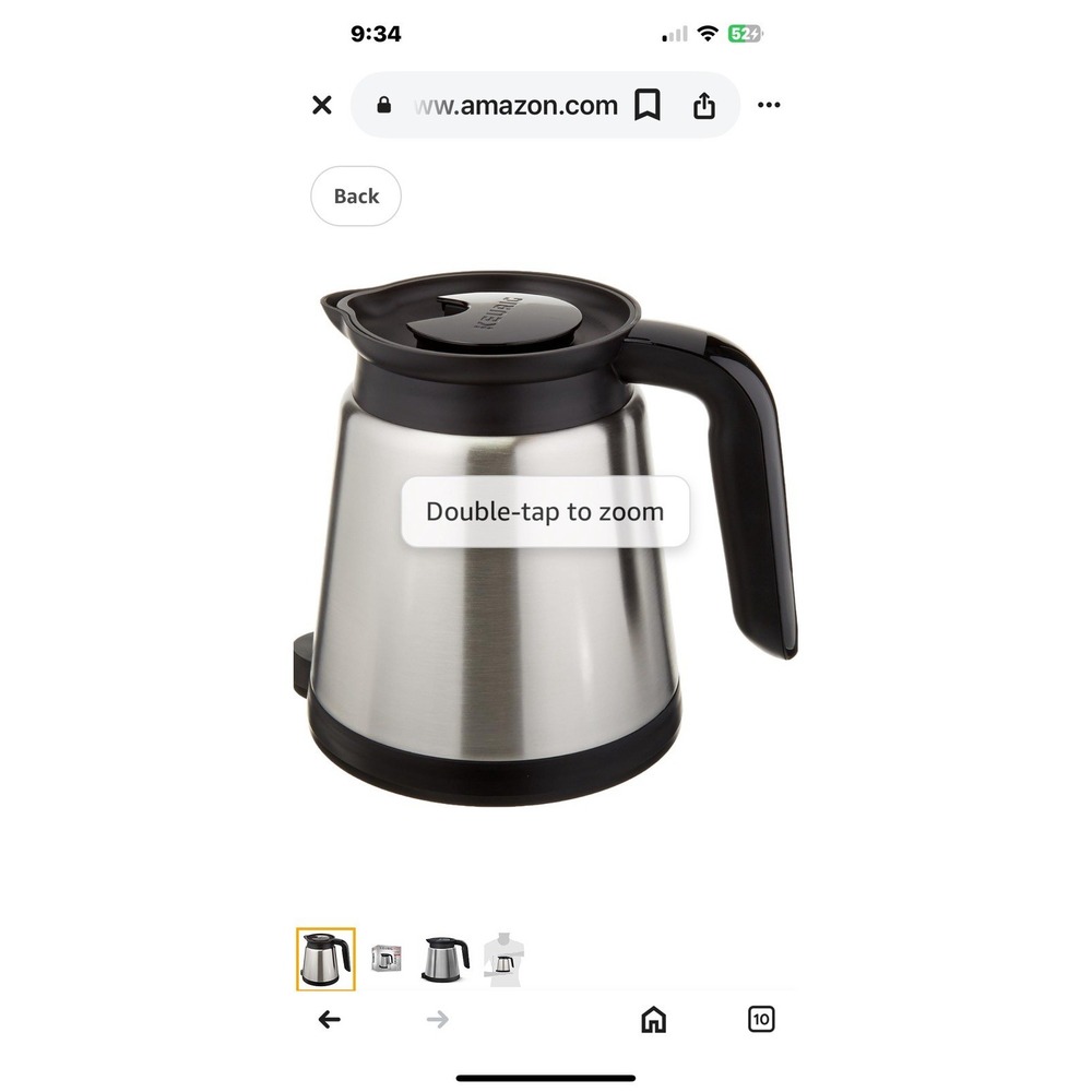 Keurig 119352 V2.0 Stainless Steel 32 Oz Thermal Carafe - Silver